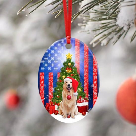 Golden Retriever Christmas Ceramic Ornament 3 Golden Retriever Christmas Ceramic Ornament 3