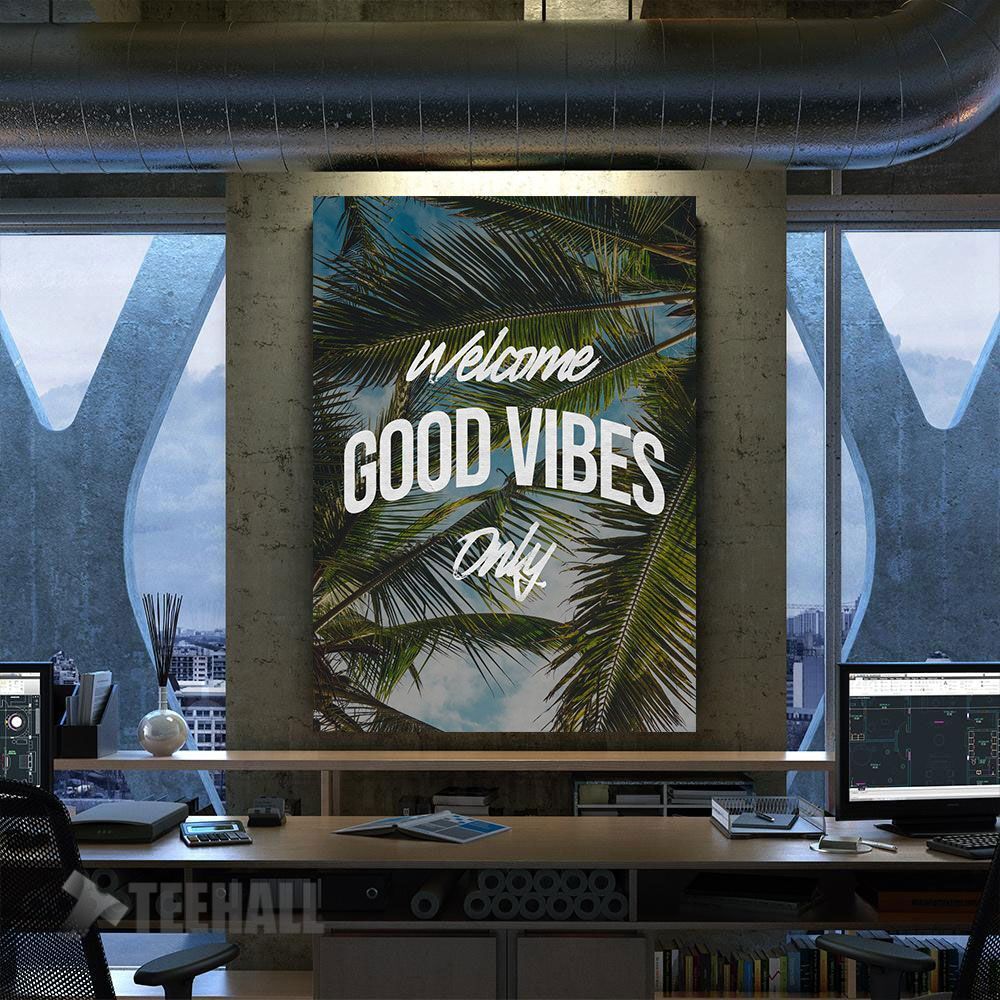 Good Vibes Motivational Canvas Prints Wall Art Decor