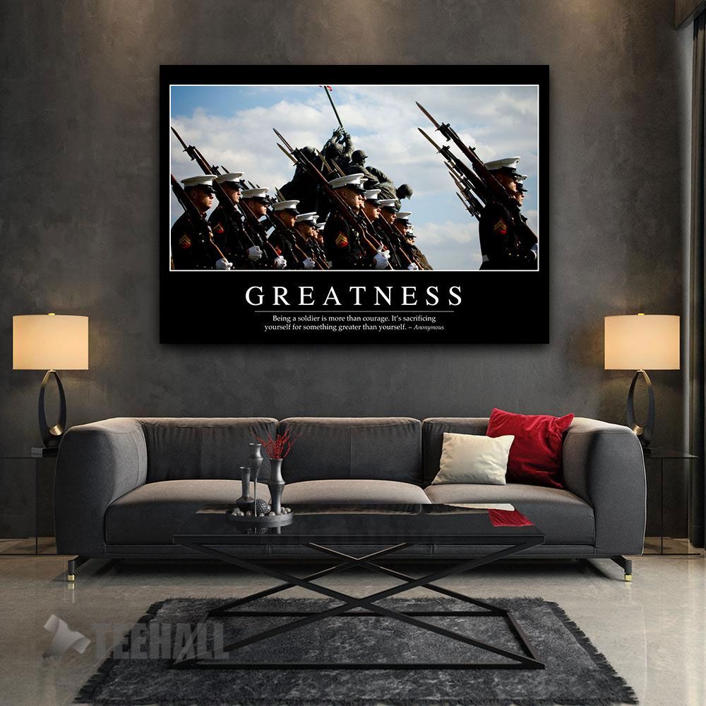 Greatness Motivational Canvas Prints Wall Art Decor