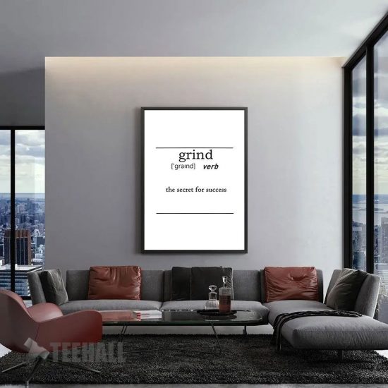 Grind Motivational Canvas Prints Wall Art Decor 1 2