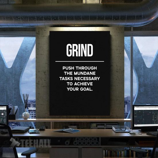 Grind Motivational Canvas Prints Wall Art Decor
