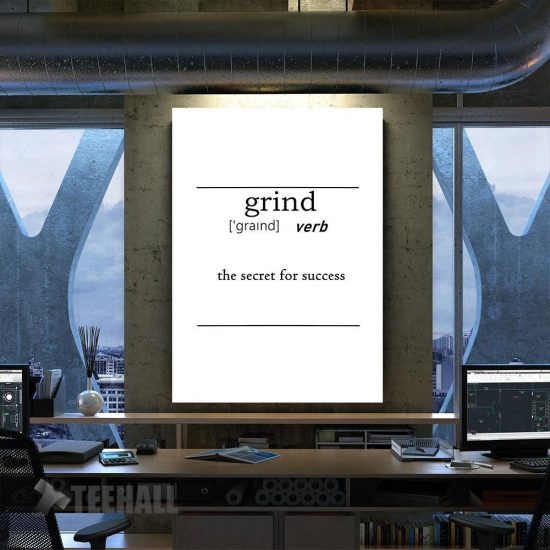 Grind Motivational Canvas Prints Wall Art Decor