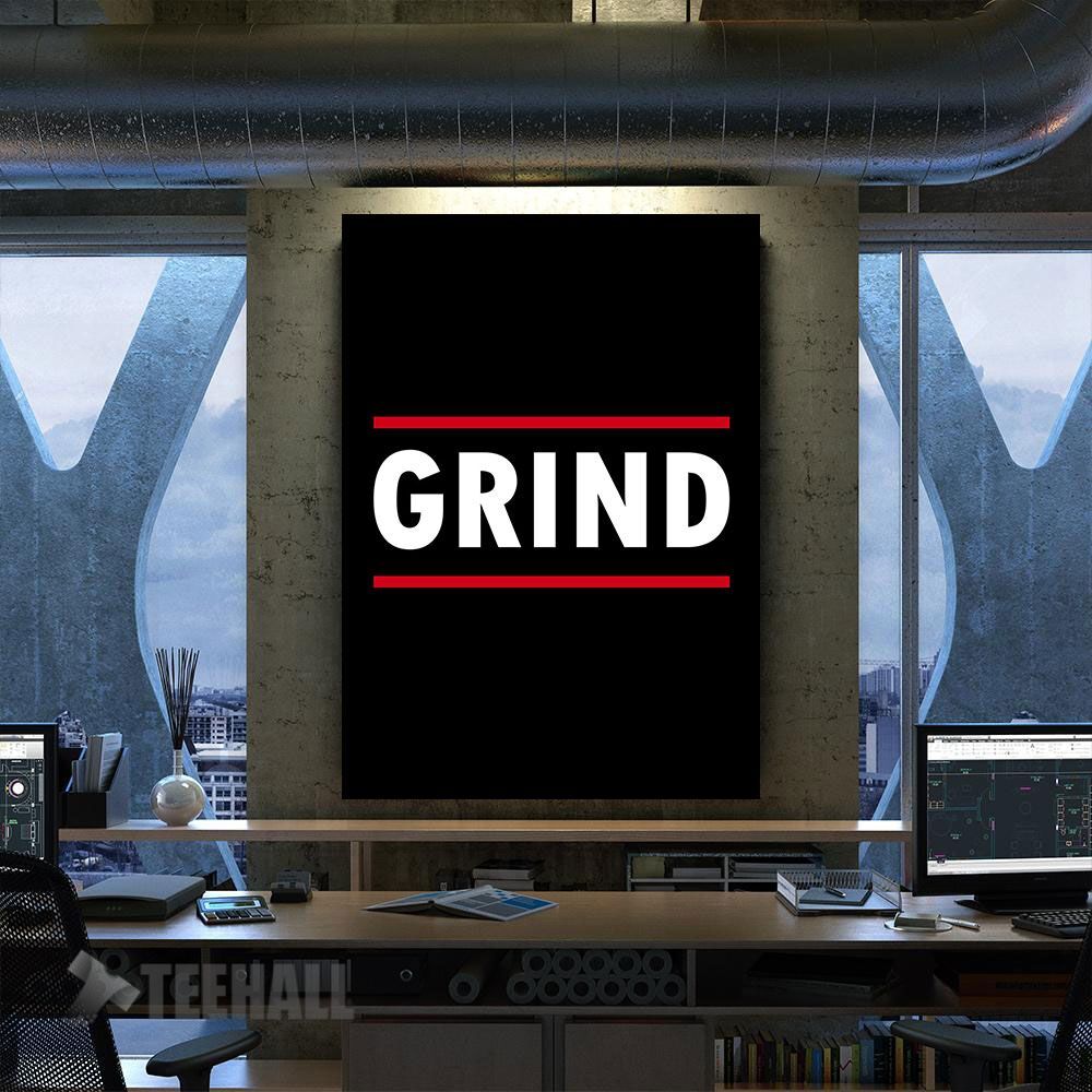 Grind Motivational Canvas Prints Wall Art Decor