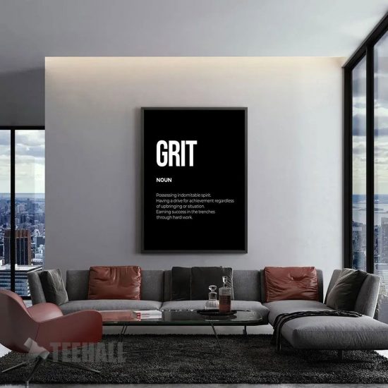 Grit Definition Motivational Canvas Prints Wall Art Decor 1
