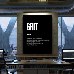 Grit Definition Motivational Canvas Prints Wall Art Decor