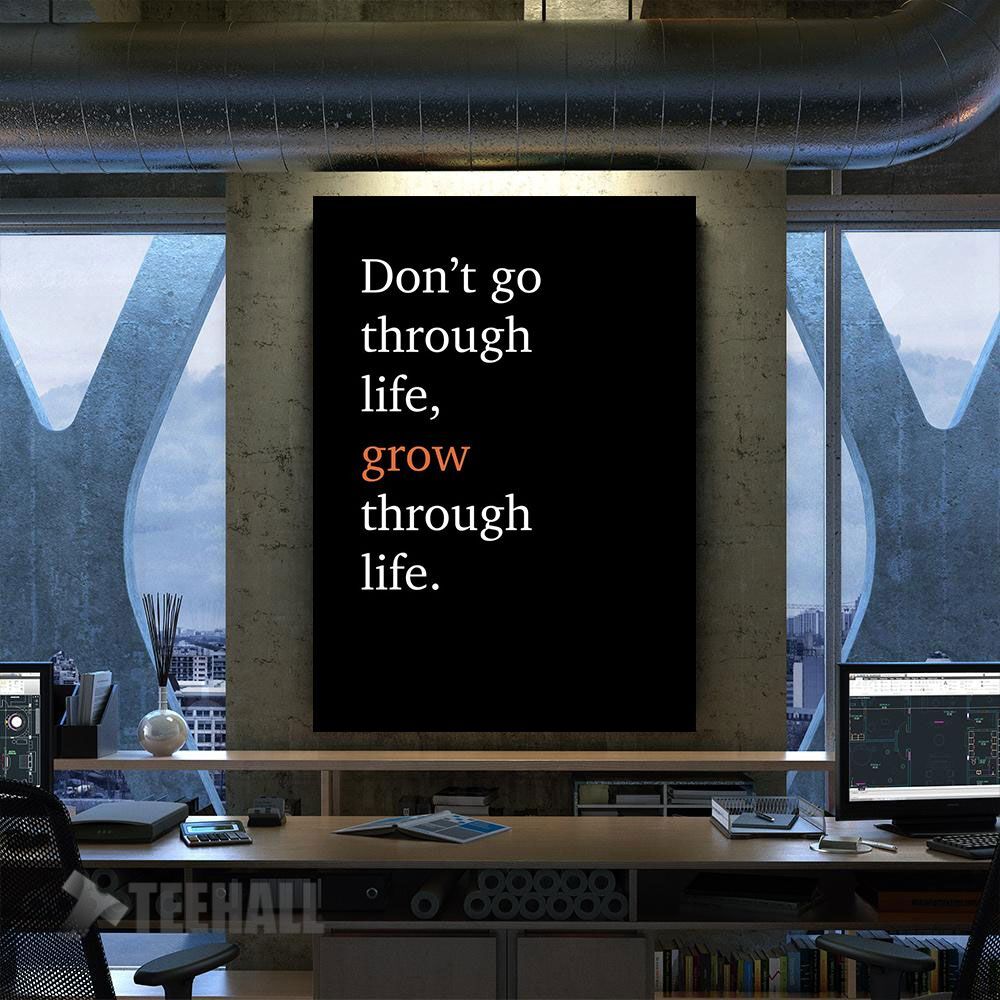 Grow Life Quote Motivational Canvas Prints Wall Art Decor