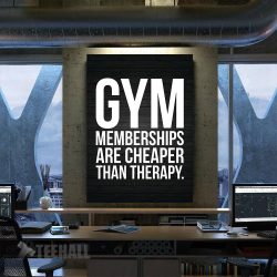Gym Cheaper Than Therapy Motivational Canvas Prints Wall Art Decor