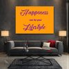 Happiness Your Lifestyle Motivational Canvas Prints Wall Art Decor