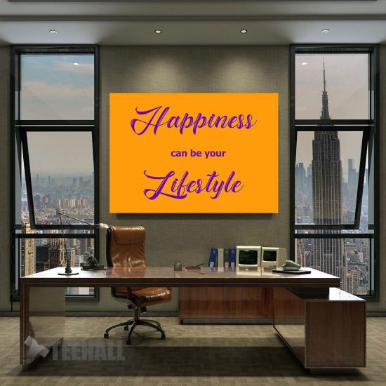 Happiness Your Lifestyle Motivational Canvas Prints Wall Art Decor 2