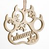 Happy Christmas With Fur Babies - Personalized Paw Ornament