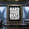Hard Work Beats Talent Motivational Canvas Prints Wall Art Decor