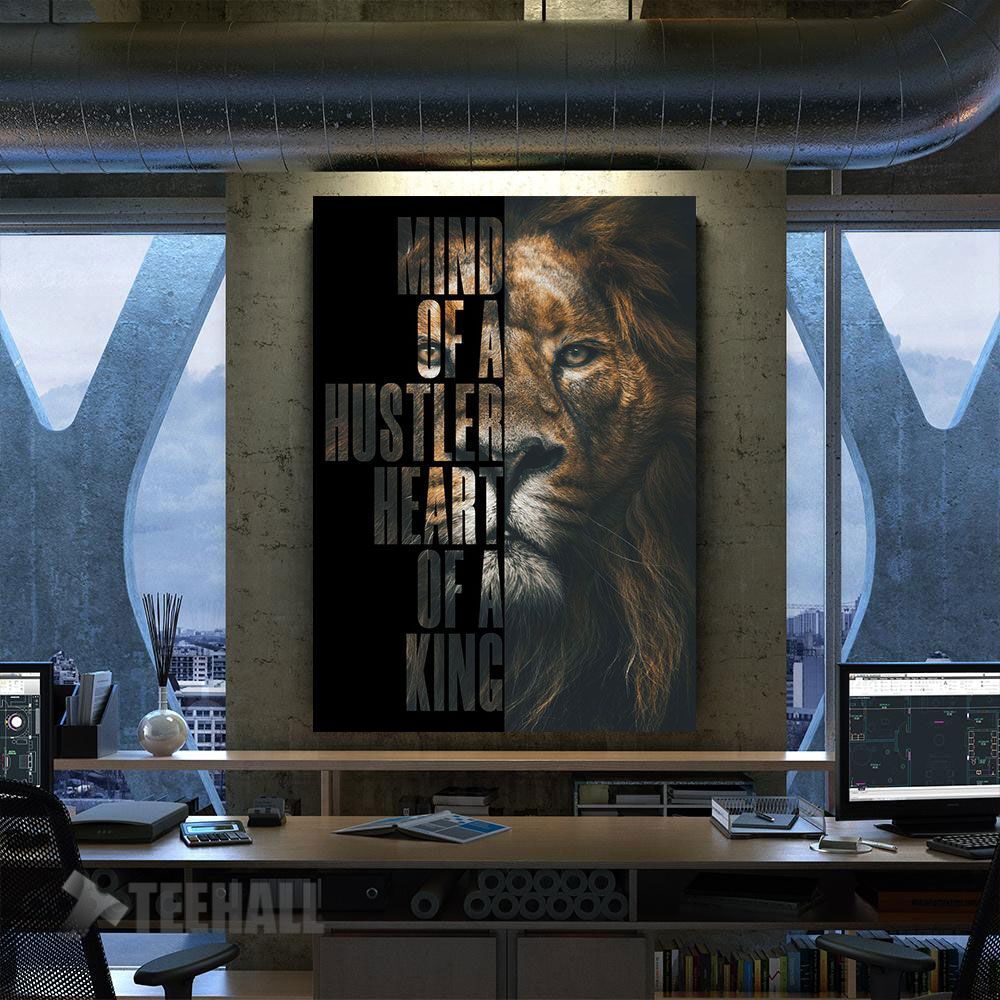 Heart Of A King Motivational Canvas Prints Wall Art Decor