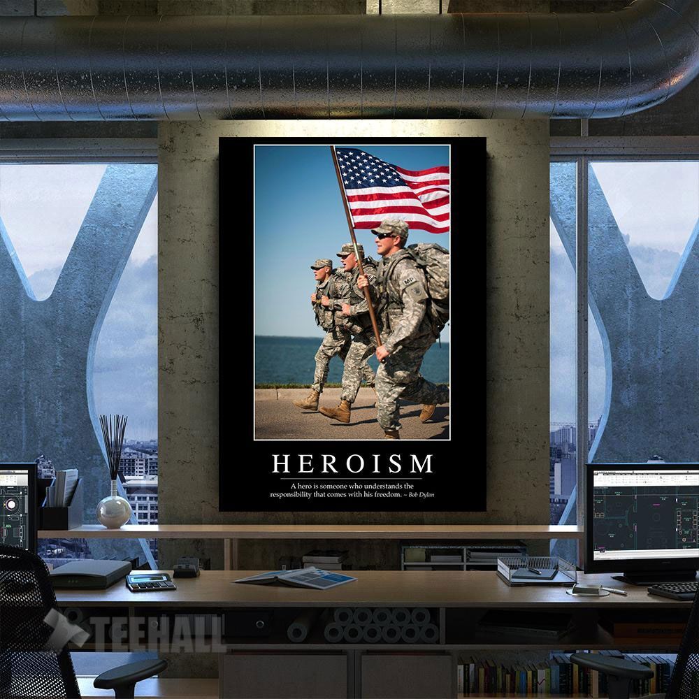 Heroism Motivational Canvas Prints Wall Art Decor