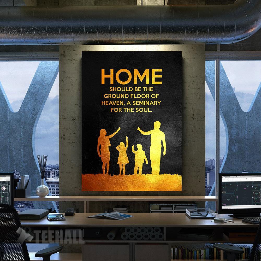 Home Definition Motivational Canvas Prints Wall Art Decor