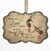 Humming Bird Those We Love Don't Go Away - Memorial Gift - Personalized Custom Wooden Ornament
