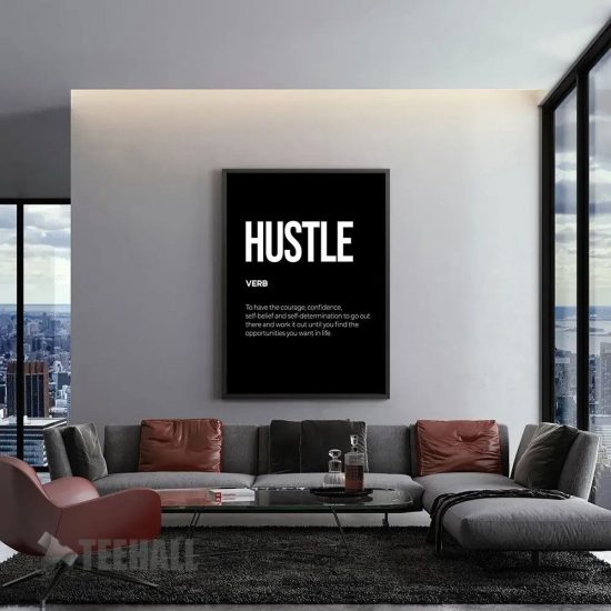 Hustle Definition Motivational Canvas Prints Wall Art Decor 1 3