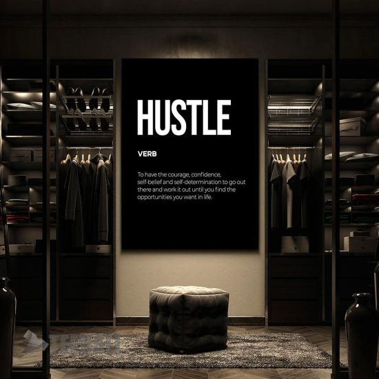 Hustle Definition Motivational Canvas Prints Wall Art Decor 2 3