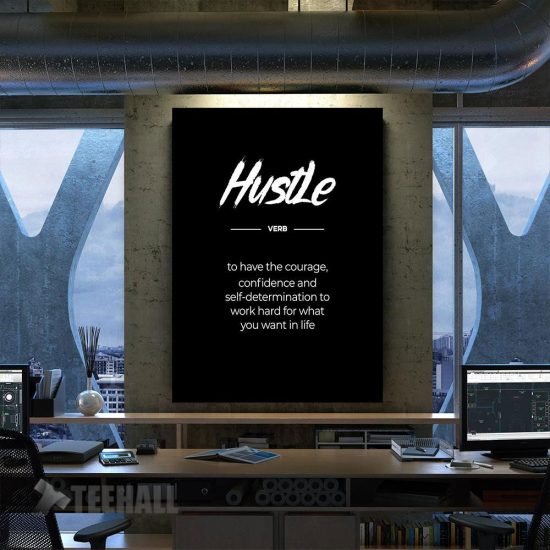 Hustle Definition Motivational Canvas Prints Wall Art Decor