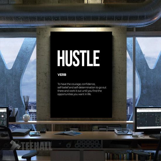 Hustle Definition Motivational Canvas Prints Wall Art Decor