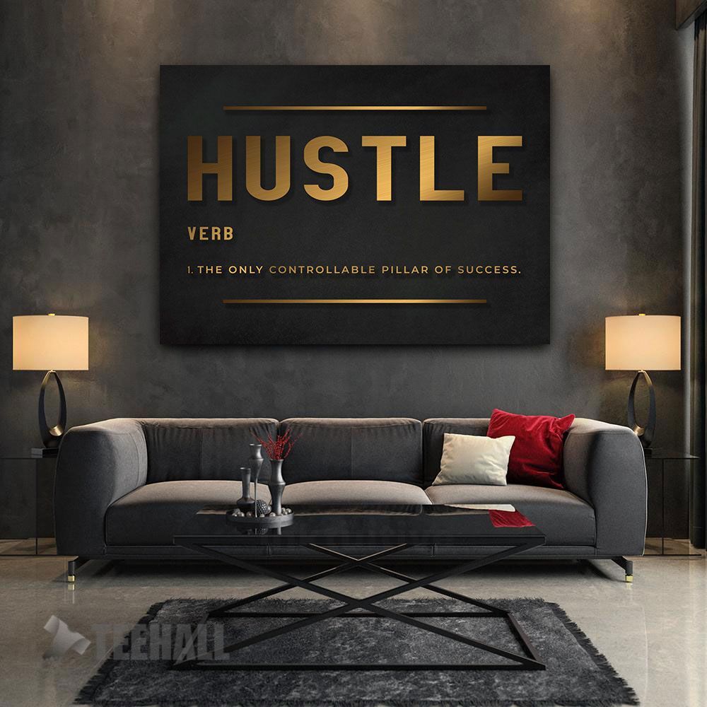 Hustle Definition Motivational Canvas Prints Wall Art Decor