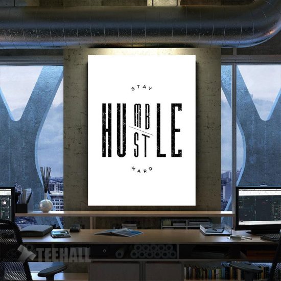 Hustle Hard Motivational Canvas Prints Wall Art Decor