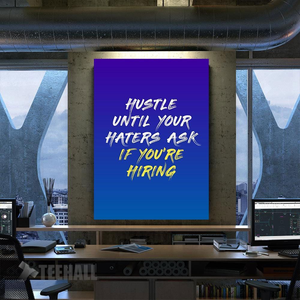 Hustle Motivation Canvas Prints Wall Art Decor