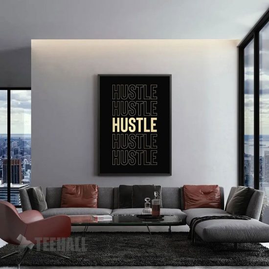 Hustle Motivational Canvas Prints Wall Art Decor 1 3
