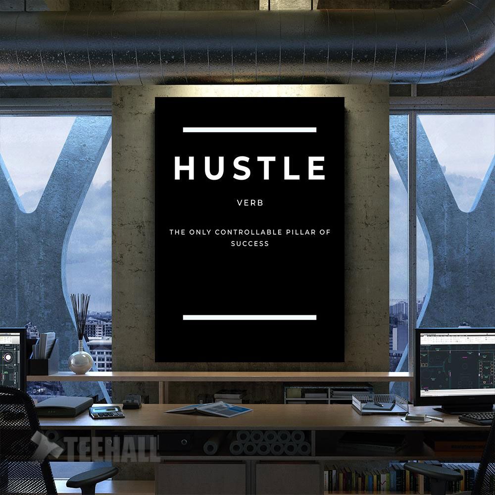 Hustle Motivational Canvas Prints Wall Art Decor