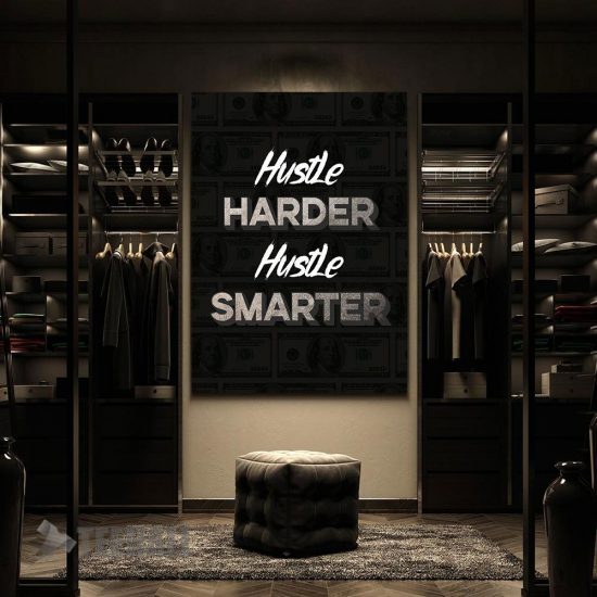 Hustle Motivational Canvas Prints Wall Art Decor 2 2