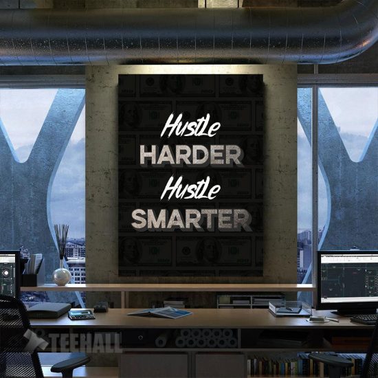 Hustle Motivational Canvas Prints Wall Art Decor