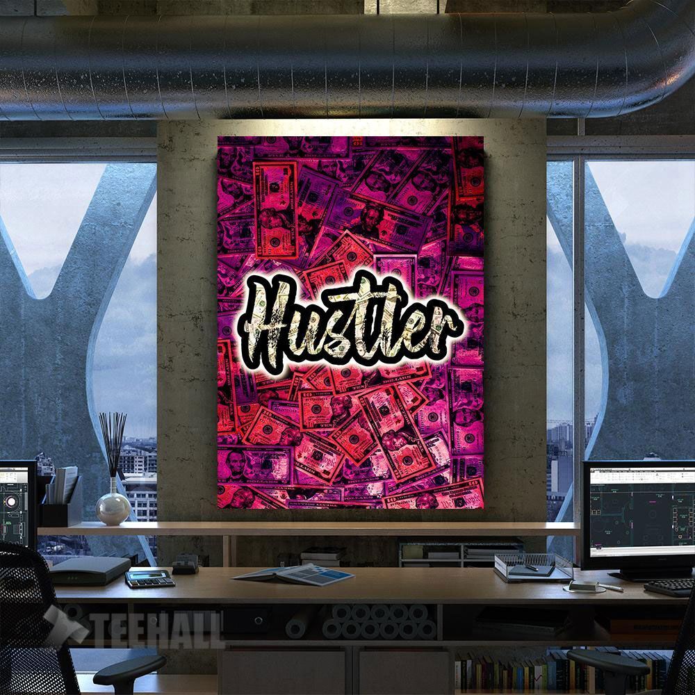 Hustler Motivational Canvas Prints Wall Art Decor