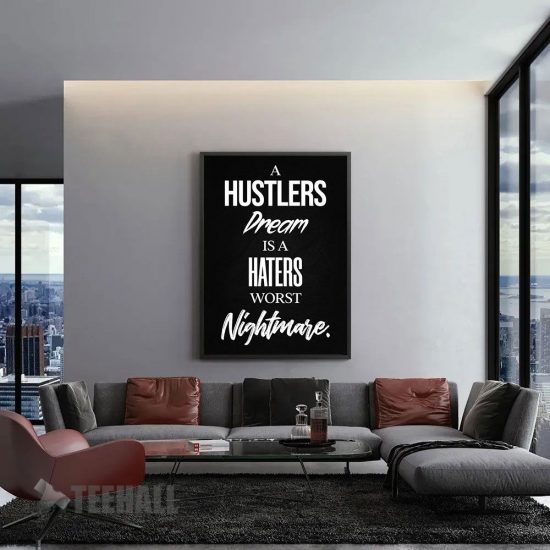 Hustlers Dream Motivational Canvas Prints Wall Art Decor 1