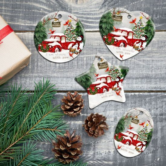 I Am Always With You Cardinal Ceramic Ornament 5