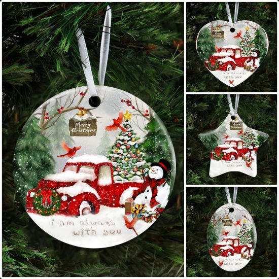 I Am Always With You Cardinal Ceramic Ornament 6
