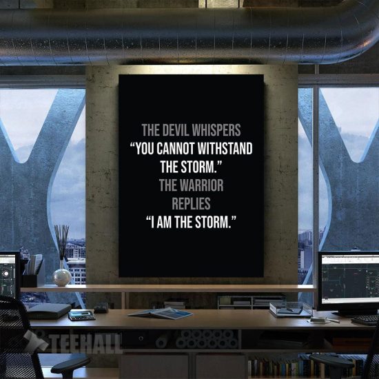 I Am The Storm Motivational Canvas Prints Wall Art Decor