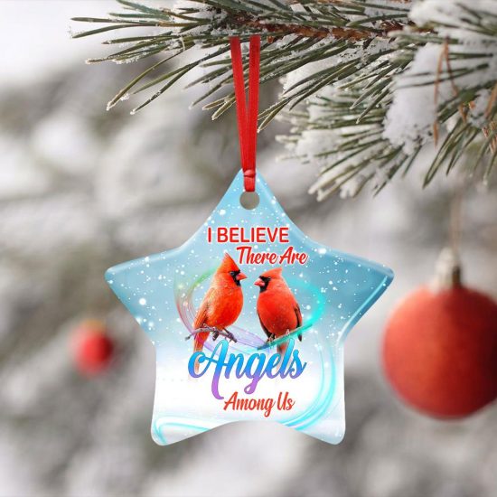 I Believe There Are Angels Among Us Ceramic Ornament 1