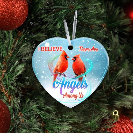 I Believe There Are Angels Among Us Ceramic Ornament 2