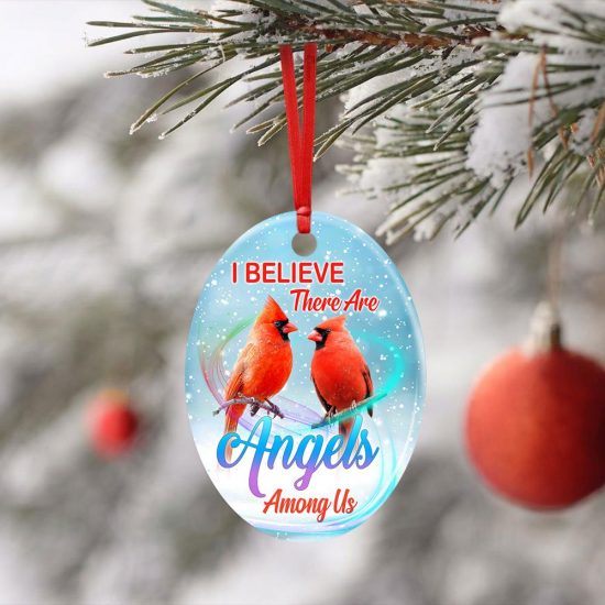 I Believe There Are Angels Among Us Ceramic Ornament 3