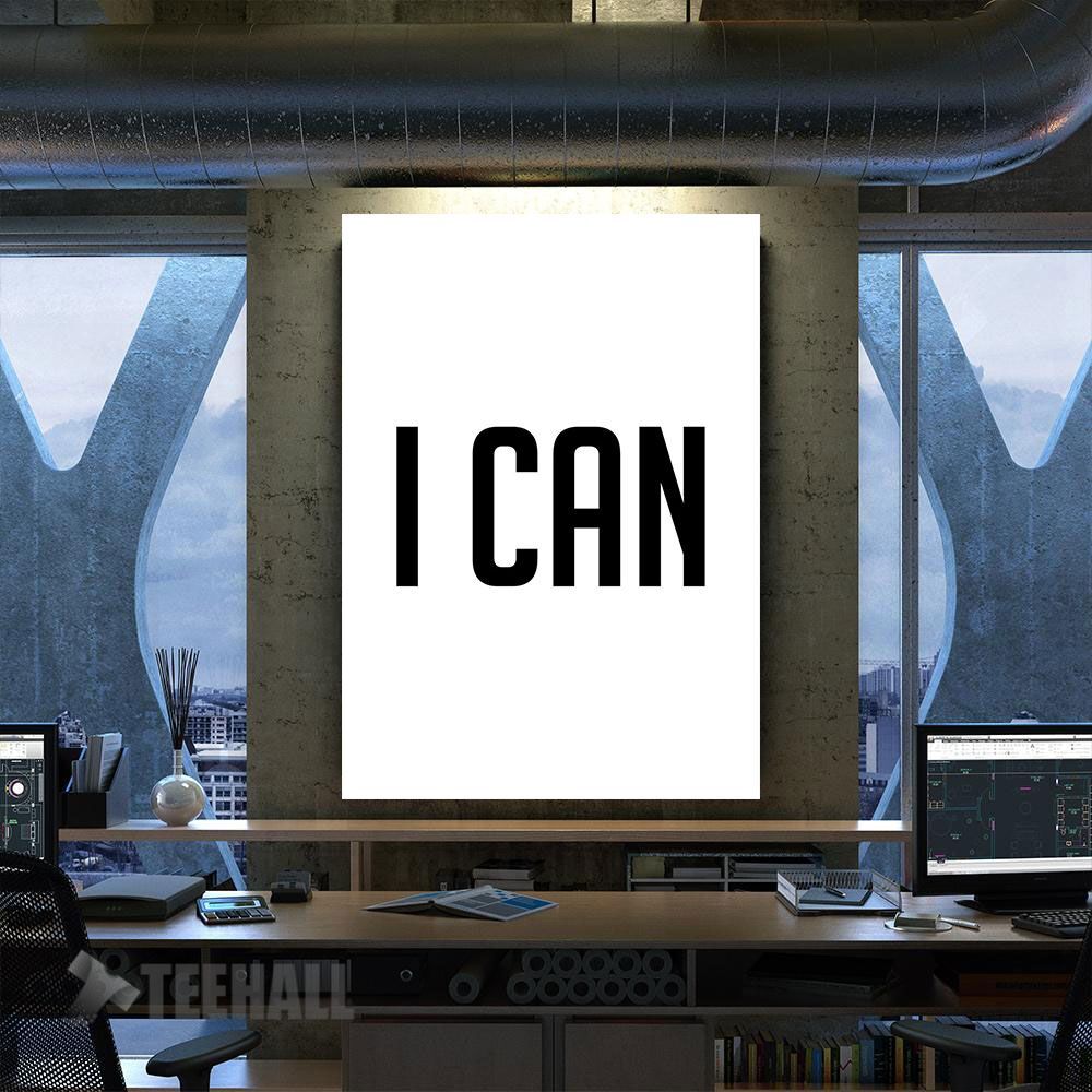 I Can Positive Quote Motivational Canvas Prints Wall Art Decor