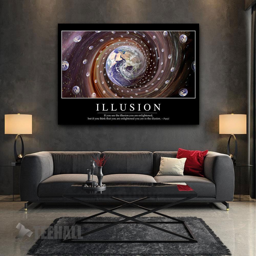 Illusion Motivational Canvas Prints Wall Art Decor