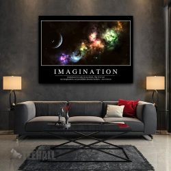 Imagination Motivational Canvas Prints Wall Art Decor