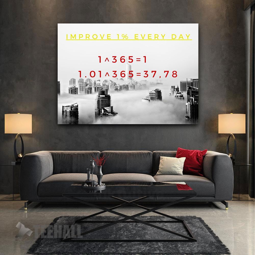 Improve Evereyday Motivational Canvas Prints Wall Art Decor