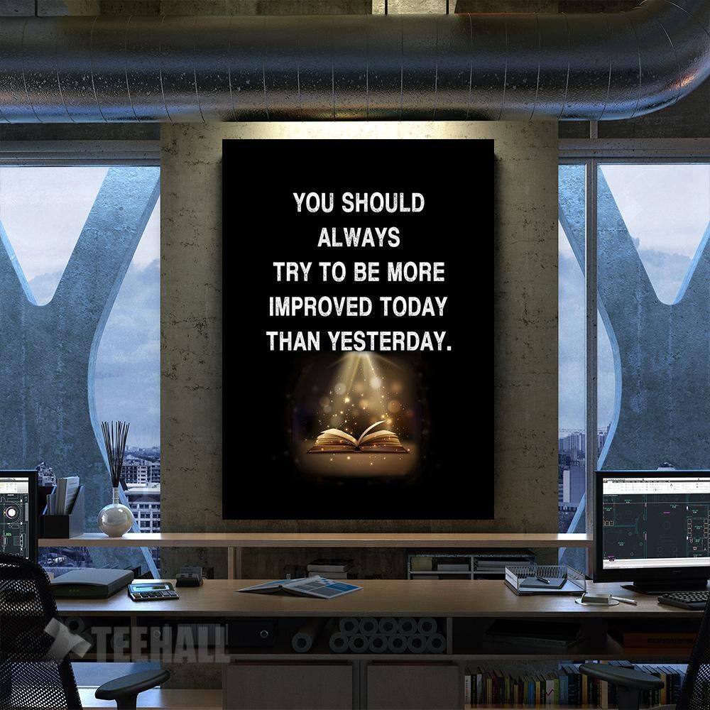 Improved Everyday Motivational Canvas Prints Wall Art Decor