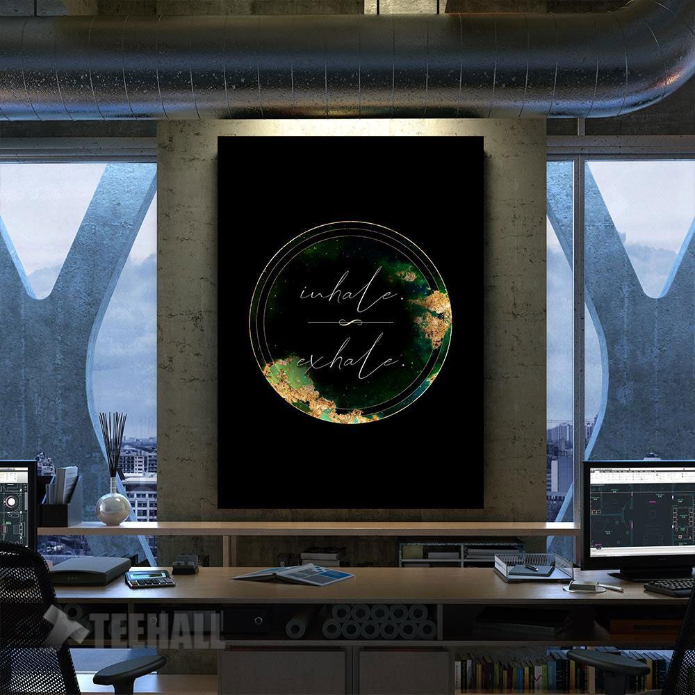 Inhale Exhale Motivational Canvas Prints Wall Art Decor