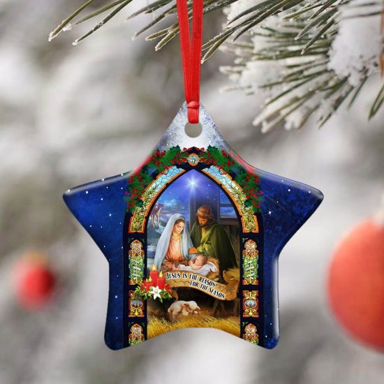 Jesus Christian Christmas Ceramic Ornament 1