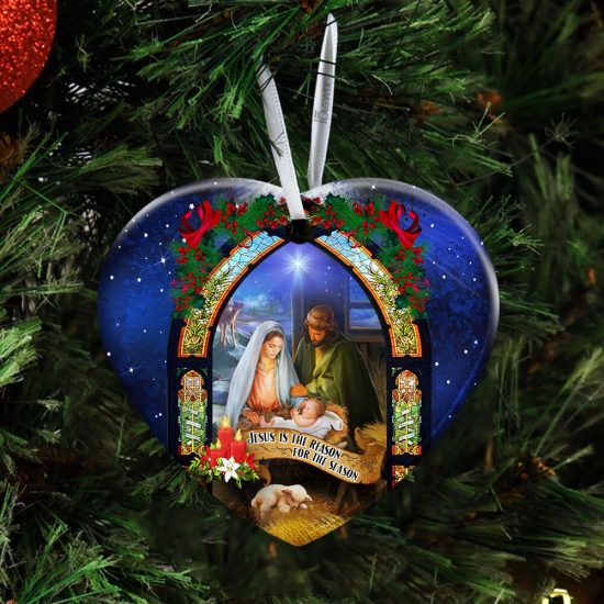 Jesus Christian Christmas Ceramic Ornament 2