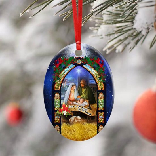 Jesus Christian Christmas Ceramic Ornament 3