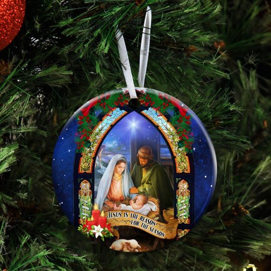 Jesus Christian Christmas Ceramic Ornament 4