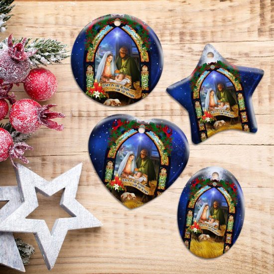 Jesus Christian Christmas Ceramic Ornament 5