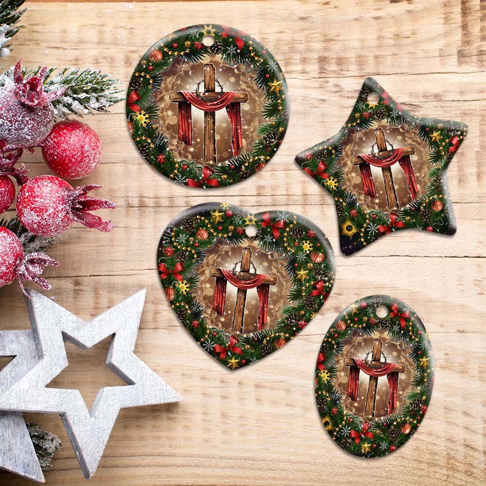 Jesus-Christian-Cross-Christmas-Ceramic-Ornament-5 Jesus Christian Cross Christmas Ceramic Ornament 5 1